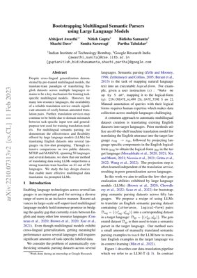 PDF Document Cover - Bootstrapping Multilingual Semantic Parsers using Large Language Models: Analysis and Framework