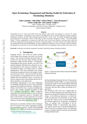 PDF Document Cover - EuroTermBank Toolkit: Open Terminology Management for Federated Databases