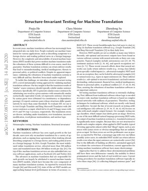 PDF Document Cover - Structure-Invariant Testing for Machine Translation: A Novel Metamorphic Approach